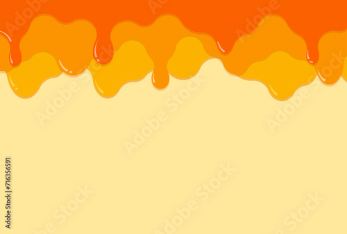 フレーム素材_垂れた液体_オレンジ