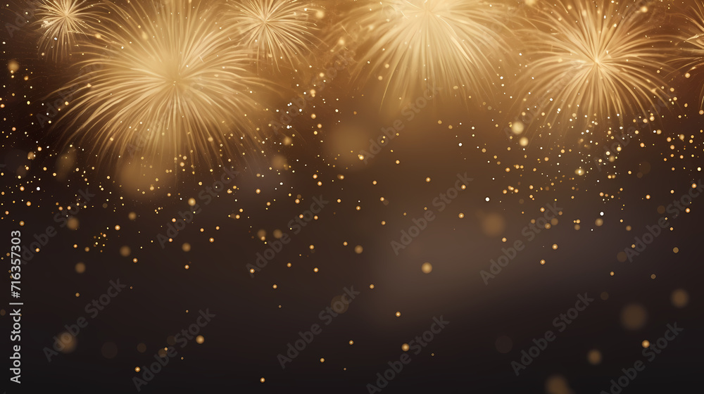 Happy New Year, burning fireworks with bokeh light background Happy New Year, burning fireworks with bokeh light background