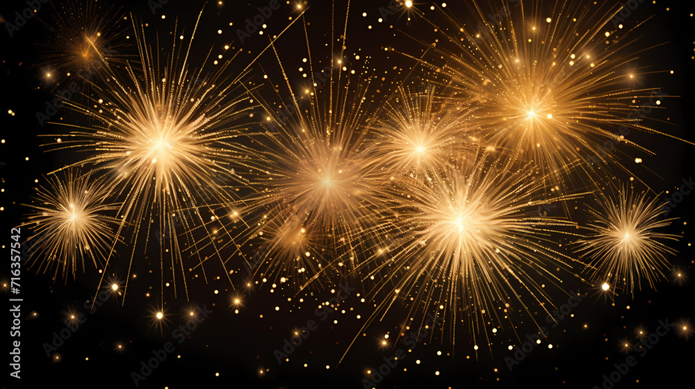 Beautiful creative holiday background with fireworks and sparkles Beautiful creative holiday background with fireworks and sparkles