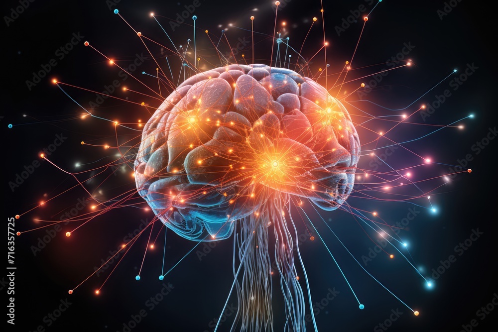 Neuronal learning, 3d neurons forge new connections, strengthening the brain's cognitive abilities, Neurons in the brain act as messengers, brain's neurons fire in synchrony, deep concentration focus