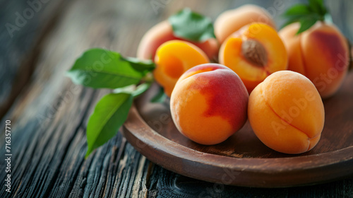 Close up of Peaches and apricots