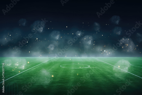 soccer game field with spotlight  fog © Planetz