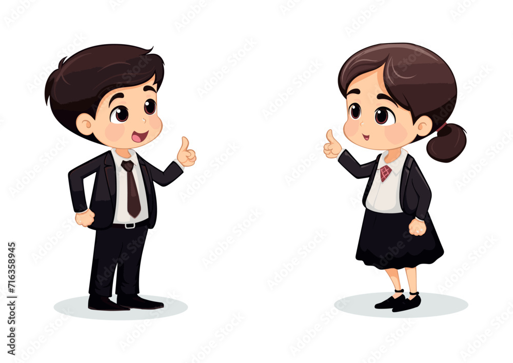 cartoon of a business man and woman character design cartoon of a business man and woman character design