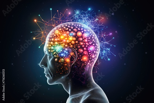 Brain puzzle, jigsaw, mind game receptor plasticity. Brainwave ballet orchestrates neurotransmission at nexus. Mental processes blossom, lush reflex. Blood brain barrier problem solving realms