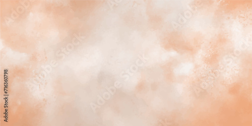 Abstract soft orange and white ink effect cloudy grunge texture with clouds, grunge white and orange watercolor painting background. Smoky effect for photos and artworks. Cement wall texture... photo