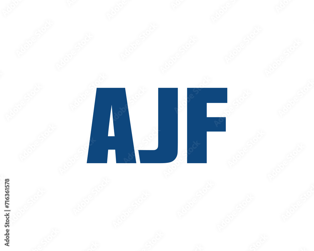 Fototapeta premium AJF Logo design vector template