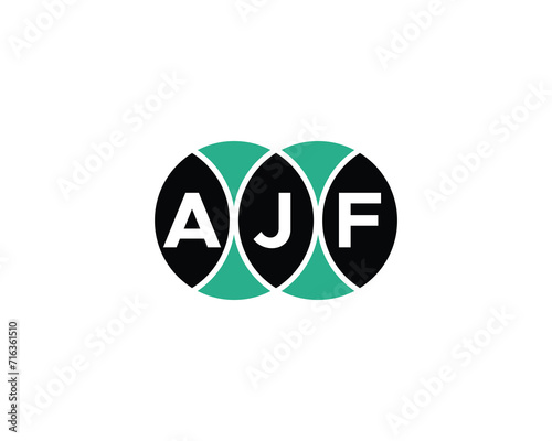 AJF Logo design vector template