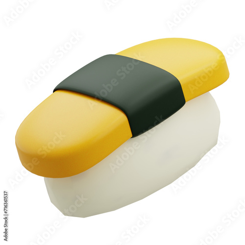 Sushi Egg 3D Icon