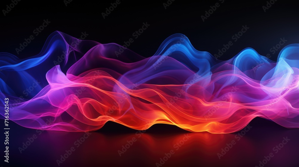 Obraz premium Neon Extravaganza Professional 3D Glow with Gorgeous Smoke Effects
