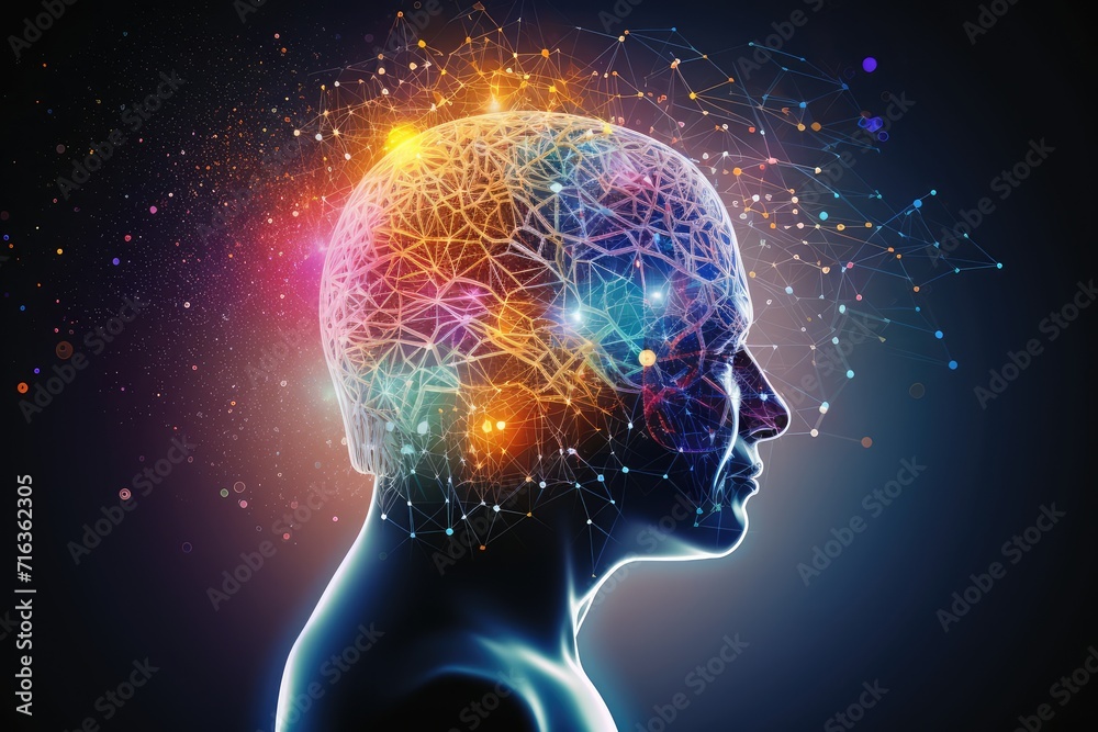 Brain puzzle, jigsaw: Occipital bone childhood disorder study. Brainwave convergence iridescent cognitive flux. Head imaging intellectual advancement detecting dementia, cognitive brain challenges Brain puzzle, jigsaw: Occipital bone childhood disorder study. Brainwave convergence iridescent cognitive flux. Head imaging intellectual advancement detecting dementia, cognitive brain challenges