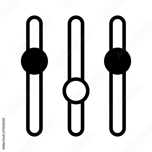 Equaliser solid glyph icon
