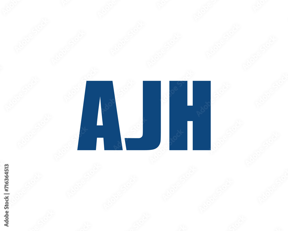 Fototapeta premium AJH logo design vector template