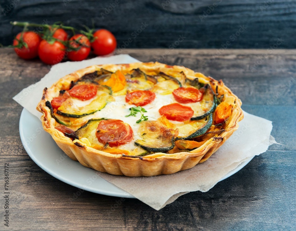 Quiche Lorraine with smoked bacon Quiche Lorraine with smoked bacon