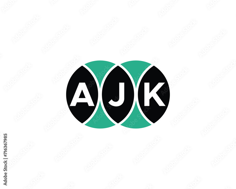 AJK logo design vector template AJK logo design vector template