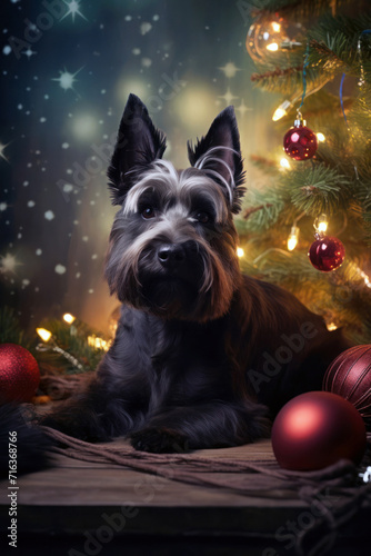 New Year's happy dog Scotch Terrier11