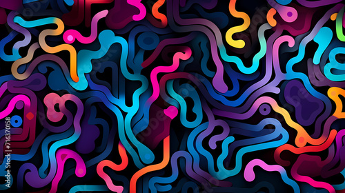 Wallpaper Mural Funny doodle seamless pattern, artistic background Torontodigital.ca