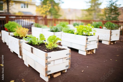 creative upcycled pallet garden beds with veggies © primopiano