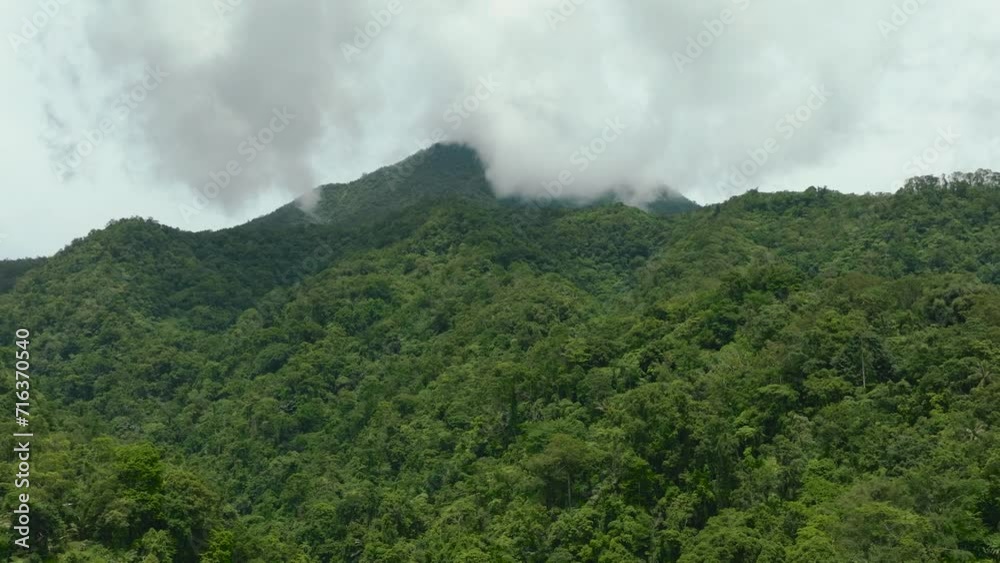 Mountain peaks covered with forest from above. Negros, Philippines. Mountain peaks covered with forest from above. Negros, Philippines.