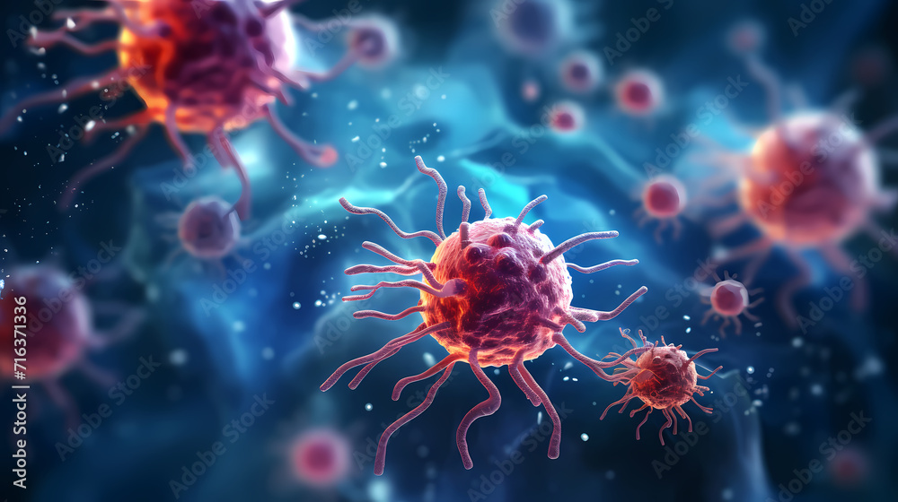 Cell background, virus cells, medical research background Cell background, virus cells, medical research background