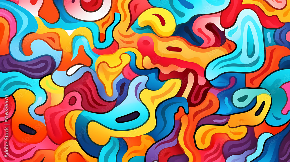 Cute graffiti art abstract background poster web page PPT, art background Cute graffiti art abstract background poster web page PPT, art background