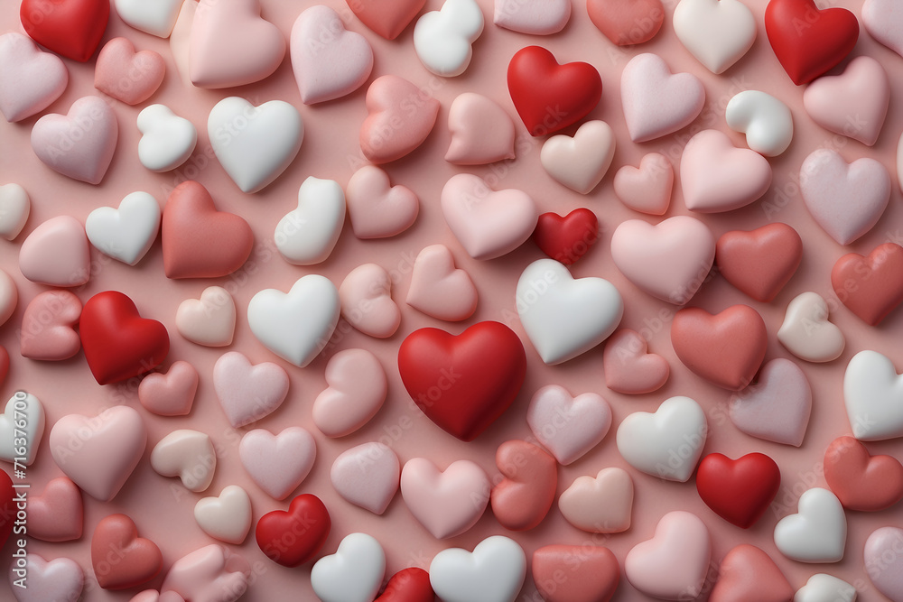 Abstract love, heart shapes with pink background Abstract love, heart shapes with pink background