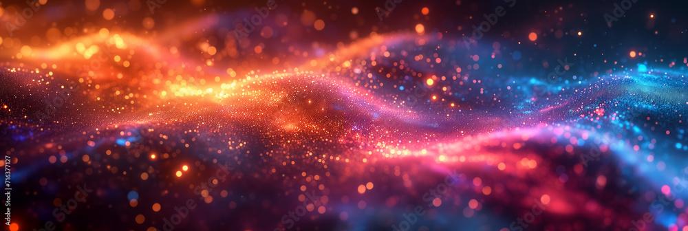 Abstract bokeh light particles with a smooth gradient, perfect for backgrounds in technology or luxury themed creative projects Abstract bokeh light particles with a smooth gradient, perfect for backgrounds in technology or luxury themed creative projects