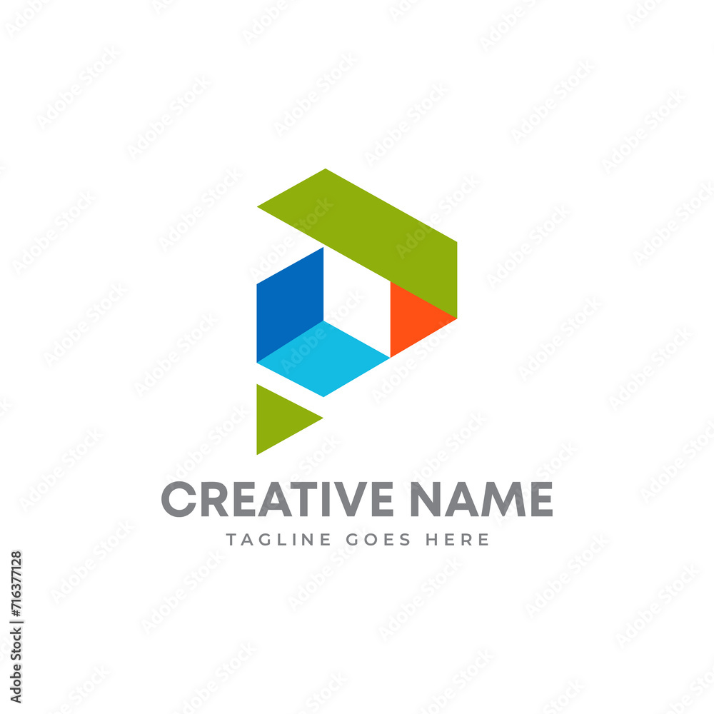 Modern Letter P logo concept. corporate logo design. web logo design Modern Letter P logo concept. corporate logo design. web logo design