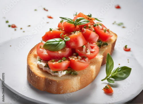 bruschetta with tomato and basil