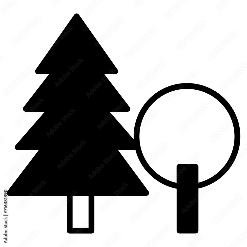 Forest solid glyph icon