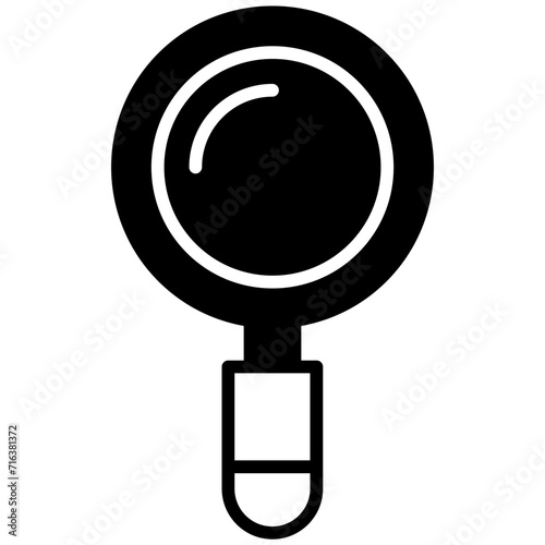 Magnifying glass solid glyph icon