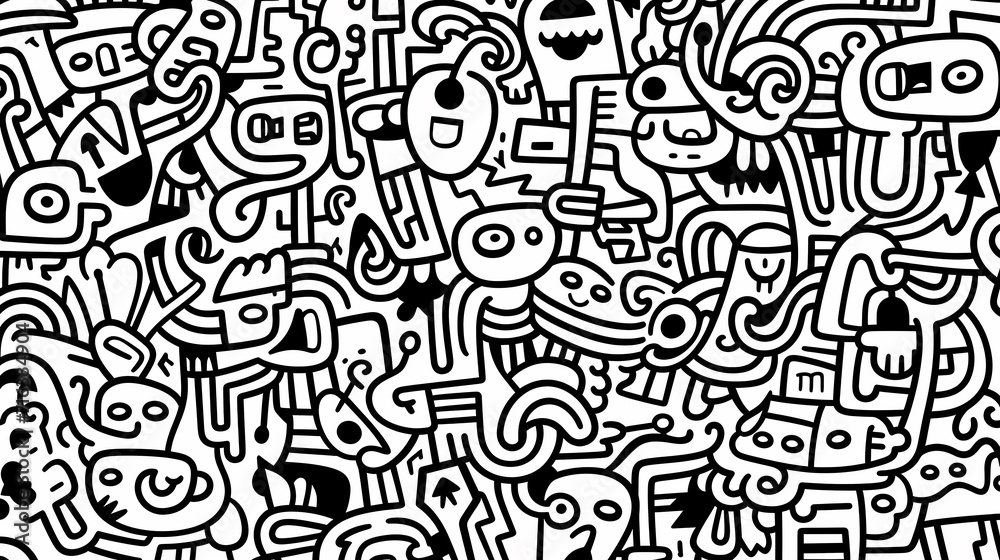 Abstract seamless doodle background, artistic background Abstract seamless doodle background, artistic background
