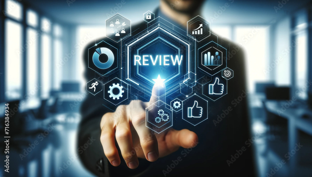 Interactive Business Review & Performance Evaluation.Digital interface ...