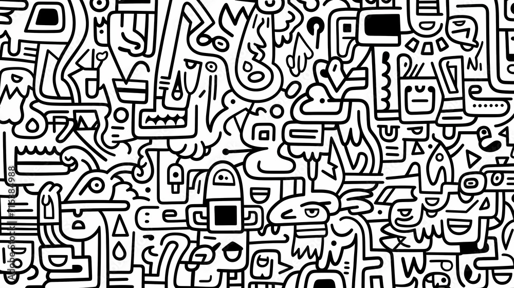 Abstract seamless doodle background, artistic background Abstract seamless doodle background, artistic background