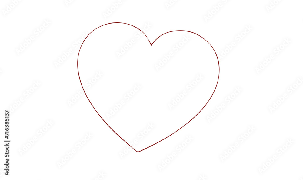 pink heart isolated on white background, heart shape