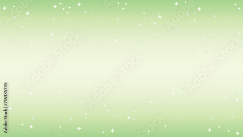 星がきらめく黄緑系グラデーション背景（16：9） photo