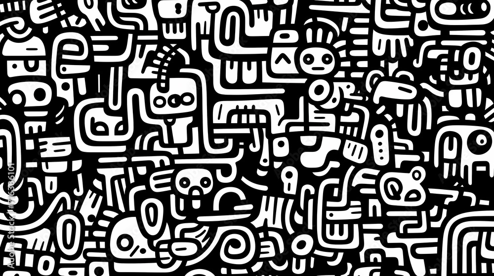 Abstract seamless doodle background, artistic background Abstract seamless doodle background, artistic background