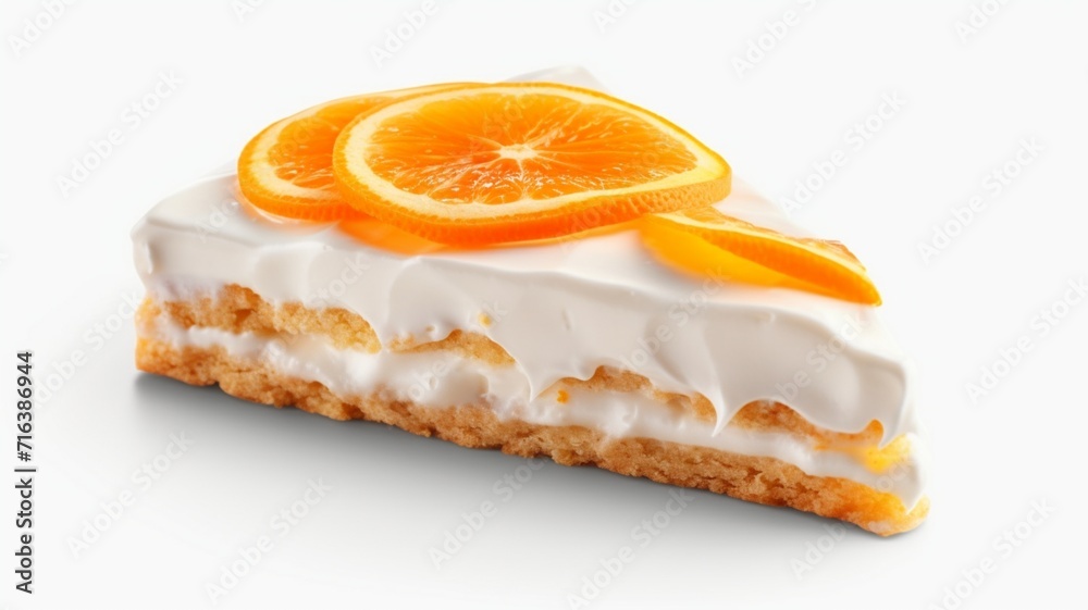 slice cake isolated on white background. generative ai slice cake isolated on white background. generative ai