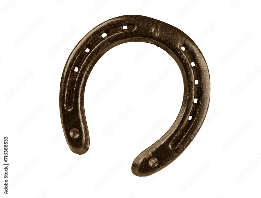 Metal horseshoe isolated on transparent background. PNG image. Metal horseshoe isolated on transparent background. PNG image.