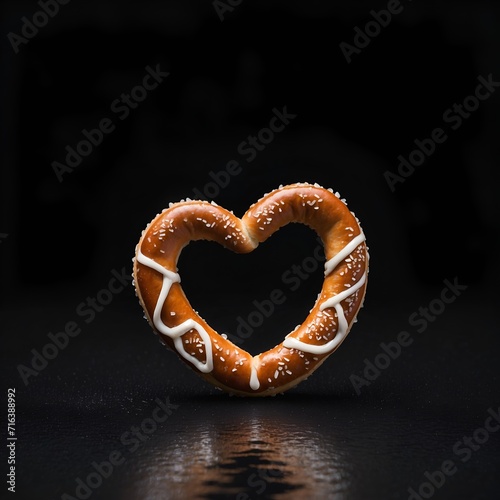 heart shaped cookies on black background