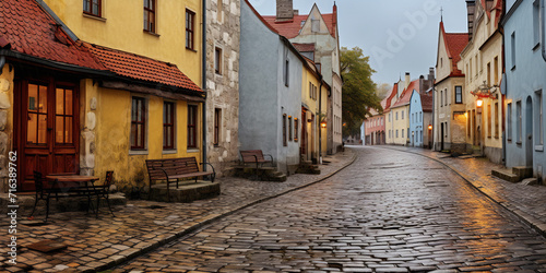 Tallinn's Enchanting Medieval Cobblestone Streets in the Old Town of Estonia