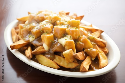 poutine with cheese curds and gravy