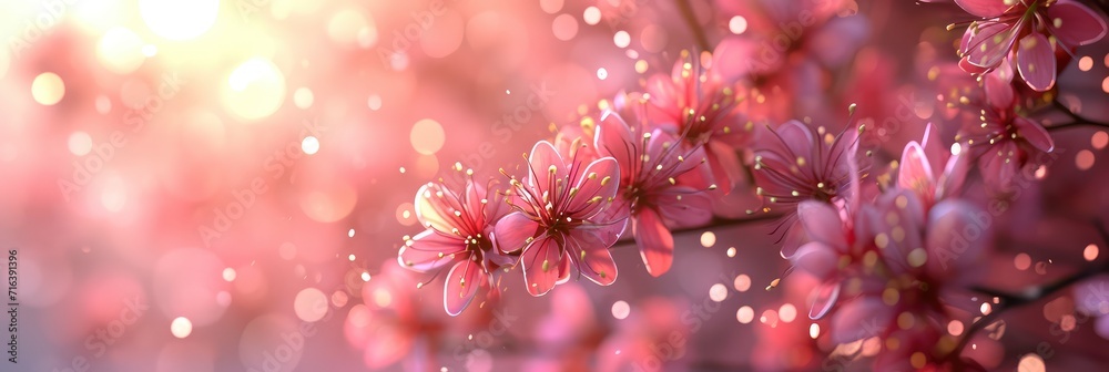 Abstract Spring Nature Background Sakura Pink, Banner Image For Website, Background, Desktop Wallpaper