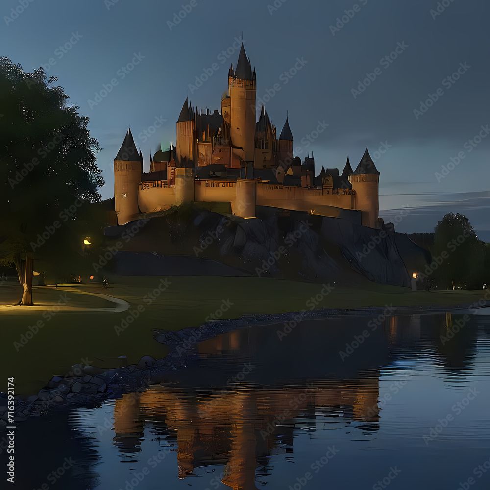 Obraz premium Castle in all Seasons