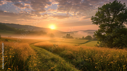 A beautiful morning paysage of the naure