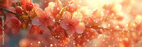 Beautiful Sunny Day Floral Mockup Blooming, Banner Image For Website, Background, Desktop Wallpaper