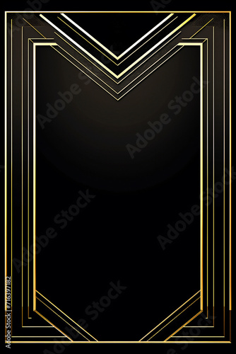 golden art frame on black