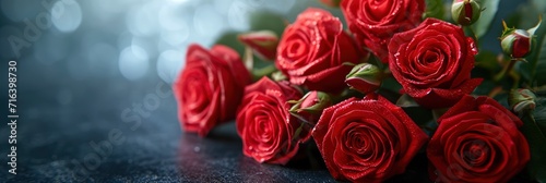 Bouquet Fresh Bright Roses On Dark  Banner Image For Website  Background  Desktop Wallpaper