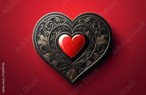 Flat vector logo heart