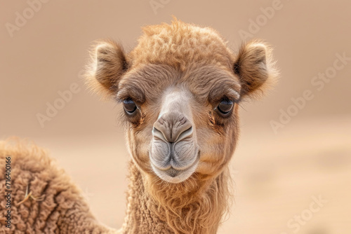 An innocent portrait of the soulful eyes and gentle demeanor of a camel calf © Veniamin Kraskov