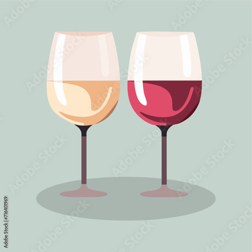 glasses of wine vector